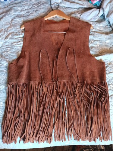 Vintage brown suede leather - vintage,