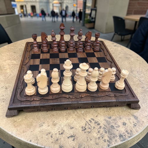 Vintage chess set - vintage,