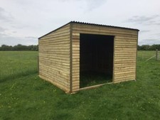 Single Field Shelter 12' x 12' Mobile field shelter on skids Horse Pony Shelter