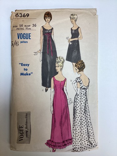 Vintage 1960s vogue 6369 mini - vintage,