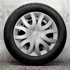 Set of 4x14 inch Wheel Trims to fit Peugeot 106,107,206,306,Partner+free badges