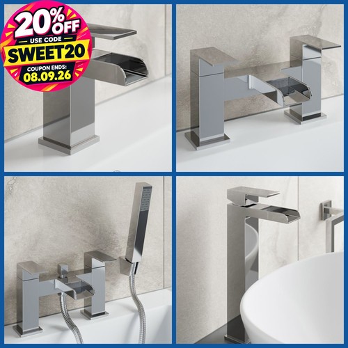Waterfall bathroom taps - bathroom,