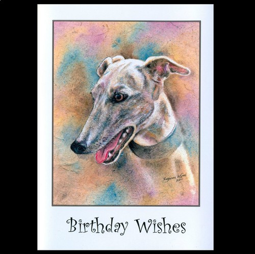 Greyhound dog art - art, painting