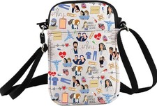 PXTIDY Funny Doctor Anatomy Fans Merchandise Crossbody Bag Merch Grey’s Beige 
