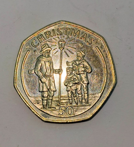 1991 gibraltar christmas 50p - 1991,