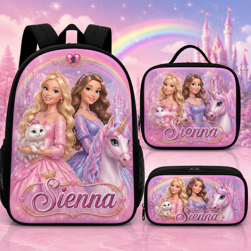 Custom backpack set - backpack, princess