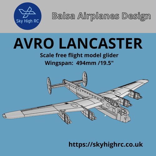 Lancaster bomber 19in - , scale