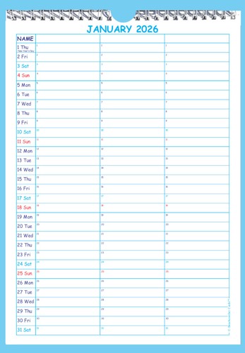 Family calendar 2026 a4 - 3,