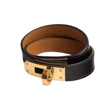 Hermès Kelly Double Tour Bracelet  Box Calfskin Yellow Gold Plated Hardware M