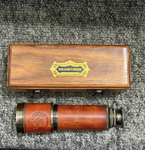 Nautical brass telescope - nautical,