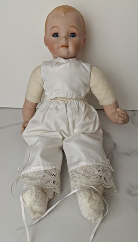 Vintage porcelain doll paul - vintage,