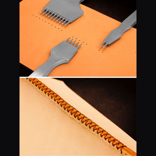 Leather craft tools - leather, hole
