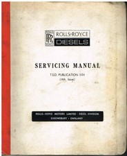 ROLLS ROYCE EAGLE MKII MK2 DIESEL ENGINE ORIGINAL 1971 FACTORY SERVICE MANUAL