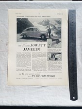Jowett Javelin Original Advertisement Removed from a Magazine ab