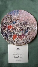 GOLD CREST COALPORT BIRD COLLECTORS PLATE FROM THE SERIES FROSTY MORNINGS