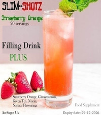 SLIMMING STRAWBERRY ORANGE SLIM-SHOTS JUICE SHAKE PLUS WEIGHTLOSS FAT BURN DRINK