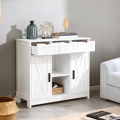 White farmhouse sideboard - white,