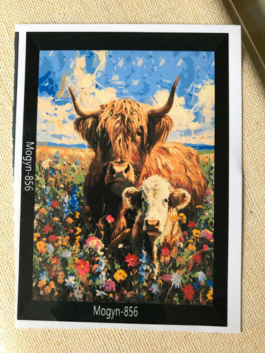 Painting numbers highland - painting,