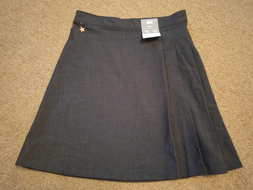 Girls grey school skirt - girls,