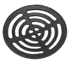 Grate Cover Outside Drain Gully Grid  6" 7" 8"  Black Cast Round Heavy Duty 