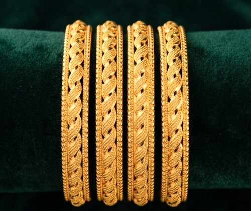Ethnic bangles 22k gold - bangles,