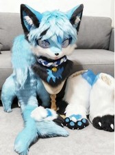 Fursuit Long Fur Husky Fox Mascot Head Party Halloween Fur Cosplay-Promotion