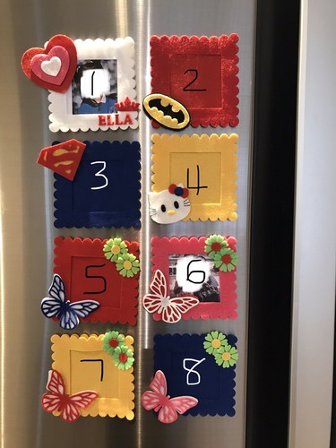 Magnetic fridge photo frames