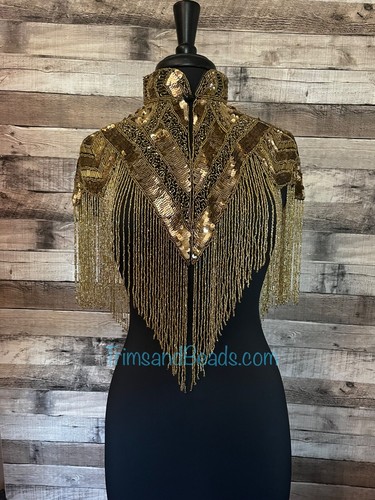 Gold sequin long glass - gold,