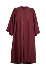 Choir Robe Burgundy Gown Zip Men Priest Preacher Clergy Adult Pleat Graduation