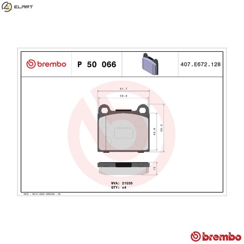 Brake pad set disc - pad,