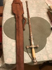VINTAGE CEREMONIAL MASONIC SWORD CYRENE NO.34 K.T. JOHN H.GRAEFF COLUMBIA PA.