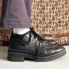 Vintage 90's Vagabond square toe lace up chunky oxfords shoes in black