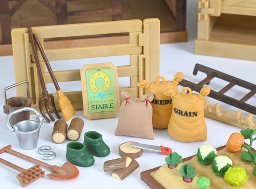 Sylvanian farm barn pony - sylvanian,