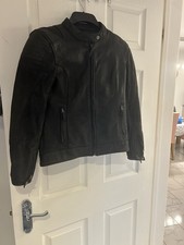 Furygan Debbie Ladies Leather Motorcycle Jacket Black UK Medium EU 38/40