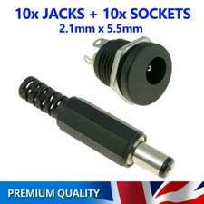 10 PAIRS MALE BARREL JACK PLUG