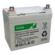 12V 34AH 36 Holes Lucas 34-12 AGM GOLF TROLLEY / GOLF CART BATTERY