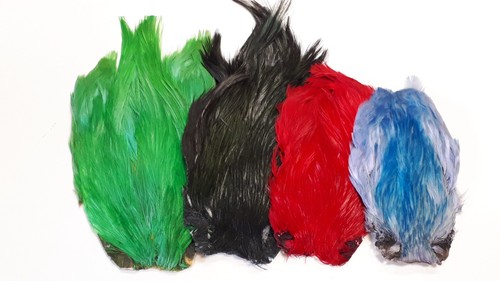 Dyed cock capes as - dyed,
