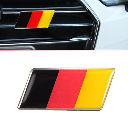 Aluminum german flag badge - aluminum,