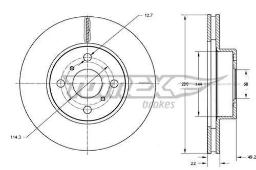 Brake disc front axle - brake,