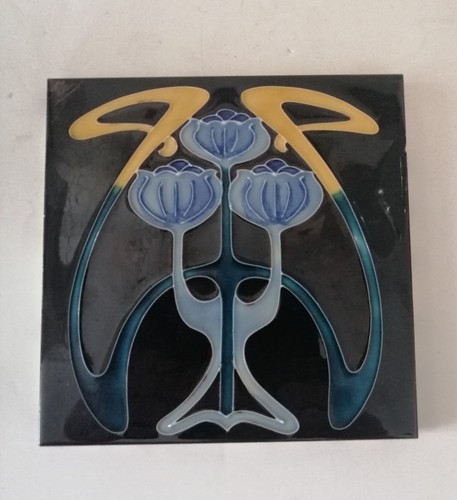Stovax art nouveau blue - art,