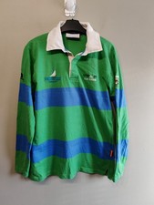 Quebramar Crew Striped Polo Shirt Medium Long Sleeve Rugby Top Sailing Olympics