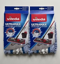 Vileda Ultramax Flat Mop Replacement Microfibre + Cotton 2 PCS