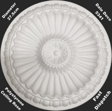 Polystyrene Ceiling Rose Center Medallion Rosette Lightweight Dia 27.5cm 5341