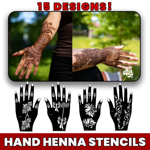Hand mehndi henna - mehndi, stencils