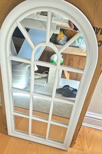 Large white arched window - large,