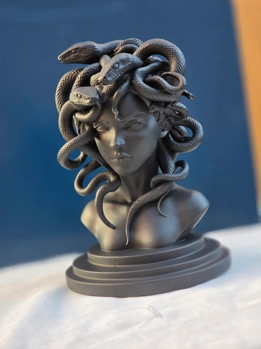 Matte dark medusa bust gorgon - dark,