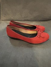 Hotter Emmy Red Suede Ballet