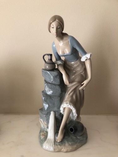 Lladro nao large woman with - lladro,