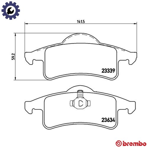 Brake pad set - disc, p