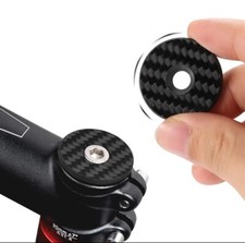 CARBON FIBRE BIKE HEADSET STEM CAP COVER FORKS TOP 1  1/8" 31.8MM MTB ROAD LIGHT